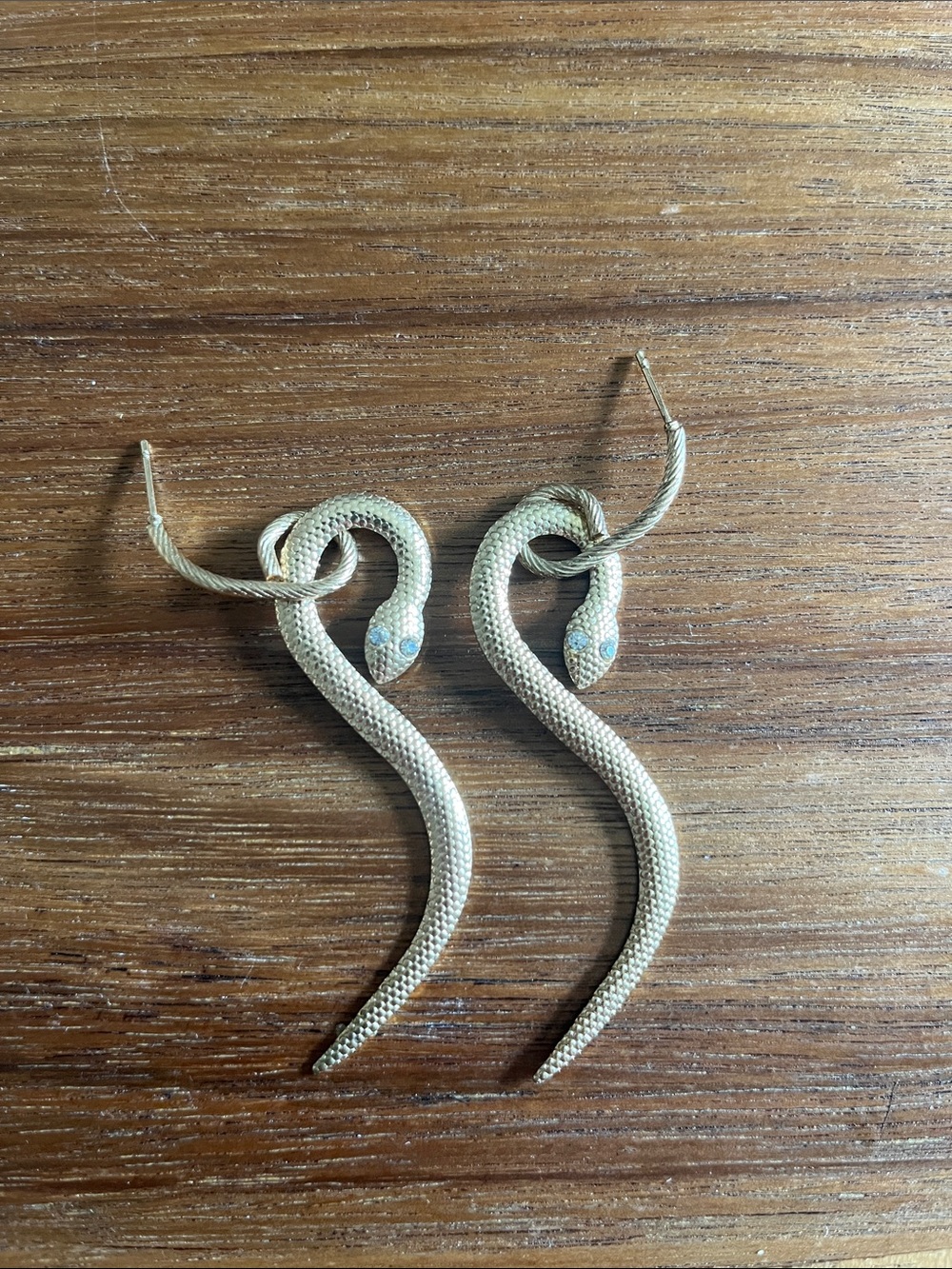 Gold Snake Earrings
